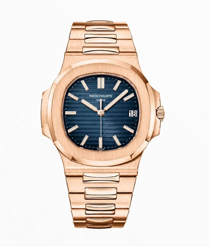 Patek Philippe Nautilus Blue Dial Rose gold 40.5mm Open Back