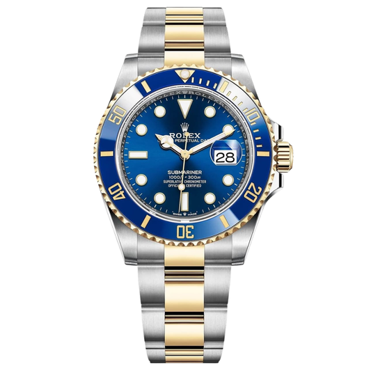 Sub Date TwoTone Yellow Gold Blue Dial