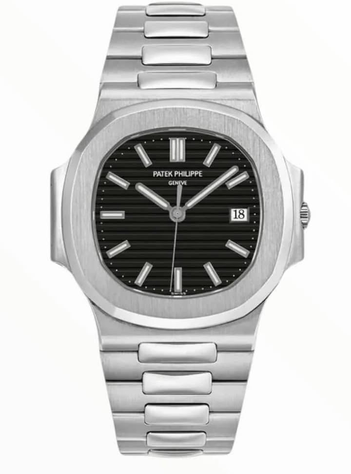 Patek Philippe Nautilus Black Dial 40.5mm Open Back