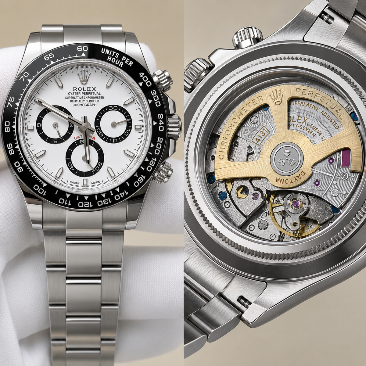Rolex Daytona Panda 40 mm open Back
