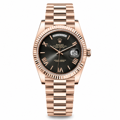 Rolex Day date Rose gold black Dial